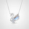 Collar Cisne Elegante con Cristal Iridiscente – Plata 925 - Aurora Boré