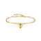 Pulsera de eslabones cubanos con corazón en Plata 925 con baño de Oro - Aurora Boré