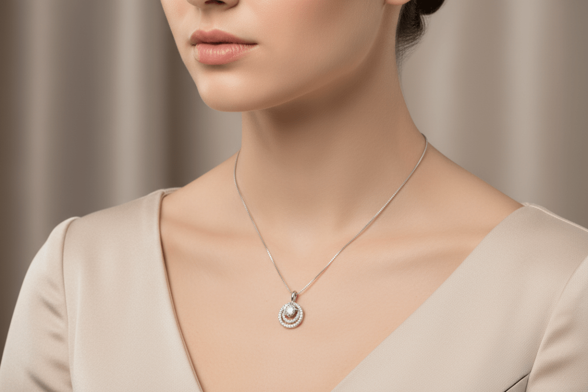 Cadena estilo Halo en Plata 925 y zirconias