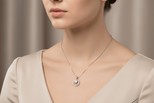 Cadena estilo Halo en Plata 925 y zirconias