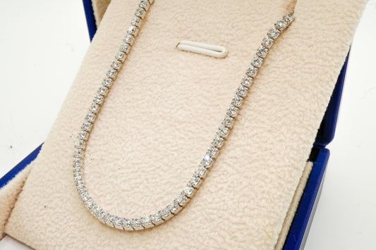 Cadena Tennis Unisex de Zirconias 2 mm – Plata 925 con Baño de Rodio (46 cm)