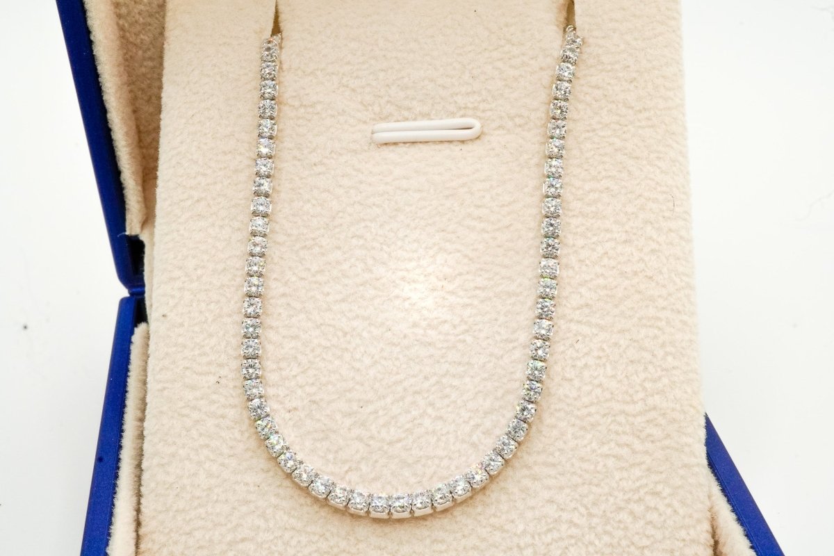 Cadena Tennis Unisex de Zirconias 2 mm – Plata 925 con Baño de Rodio (46 cm)