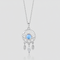 Collar atrapasueños en plata 925 con piedra moonstone