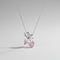 Collar Cereza en forma de Corazón, en plata 925 con baño de rodio - Aurora Boré
