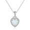 Collar de corazón de Opalo en forma de corazón en plata 925 - Aurora Boré