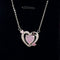 Collar de corazón flechado, en Plata 925 con Baño de Rodio