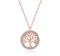Collar de plata 925 con baño de oro rosa, diseño árbol de vida. - Aurora Boré