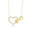 Collar Corazón & Infinito con Zirconias en Plata 925 – Baño de Oro - Aurora Boré
