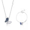 Conjunto de Collar y Pulsera con mariposa Azul - Aurora Boré