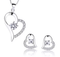 Conjunto incluye una cadena, un dije y unos aretes clásicos con forma de corazón - Aurora Boré