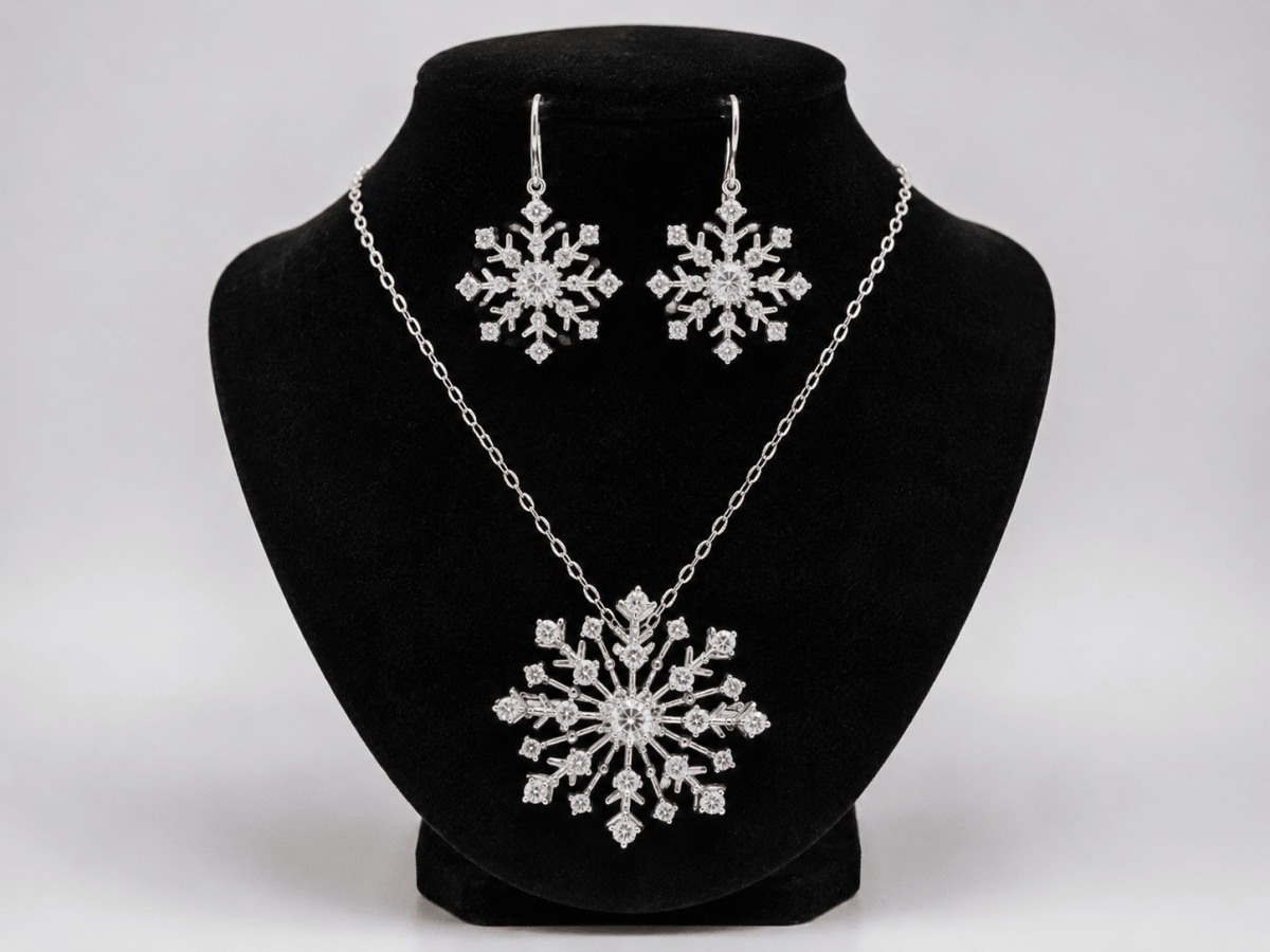 Copo de Nieve en Plata 925 y Zirconias Brillantes
