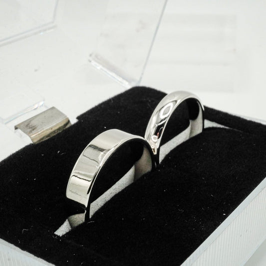 Dúo de Anillos “Compromiso Clásico” – Plata 925