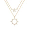 Estrella y Sol, cadena de plata 925 con baño de oro 18K - Aurora Boré