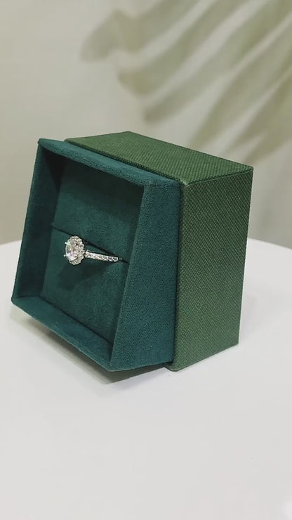 Anillo "Halo de Amor" en Plata 925 con Zirconia Cúbica