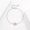 Pulsera de trébol de Cuatro hojas de Corazones con Zirconias Rosadas y blancas de Plata de 925 - Aurora Boré