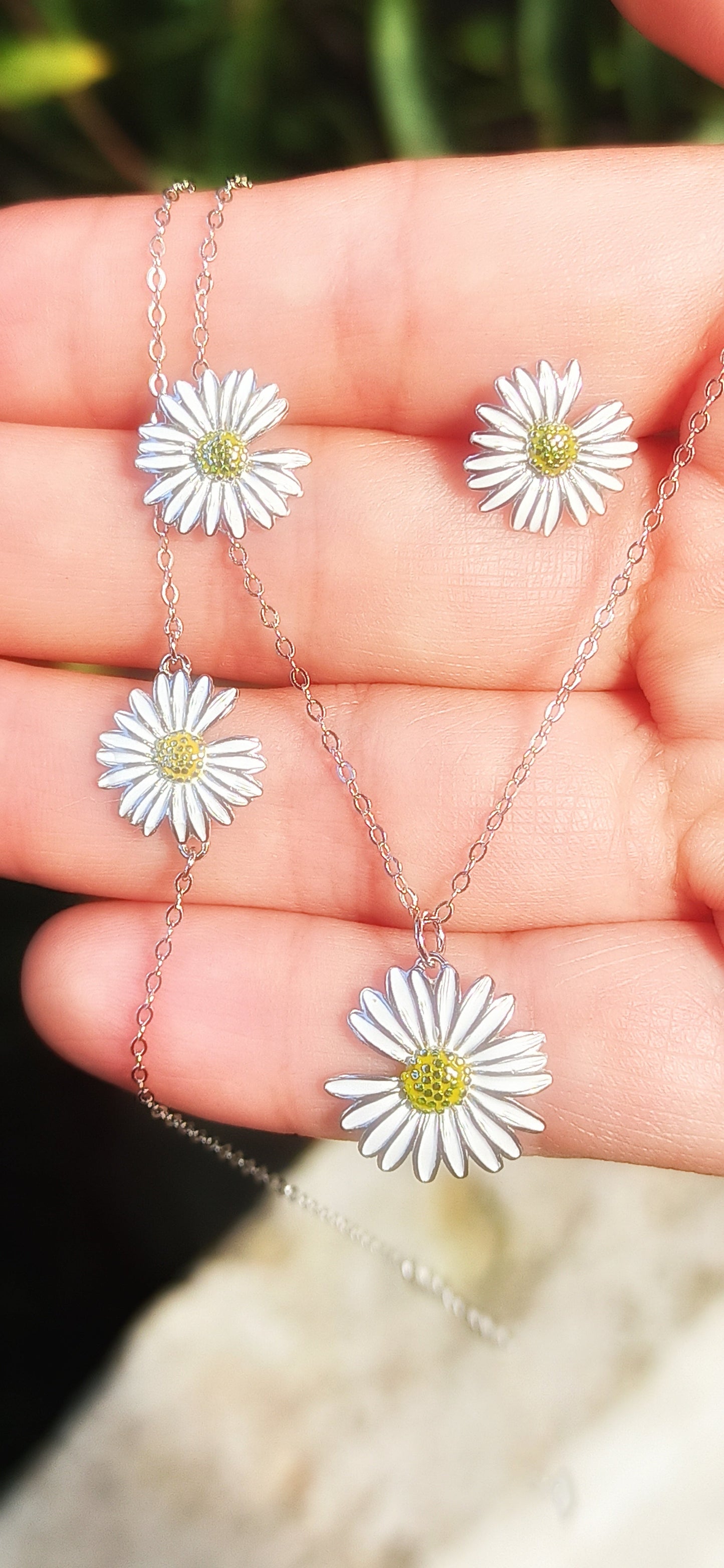 Set de Plata 925 Incluye Pulsera, Dije, Collar y Aretes, Flor Dandelion, Conjuntos de joyas - Aurora Boré