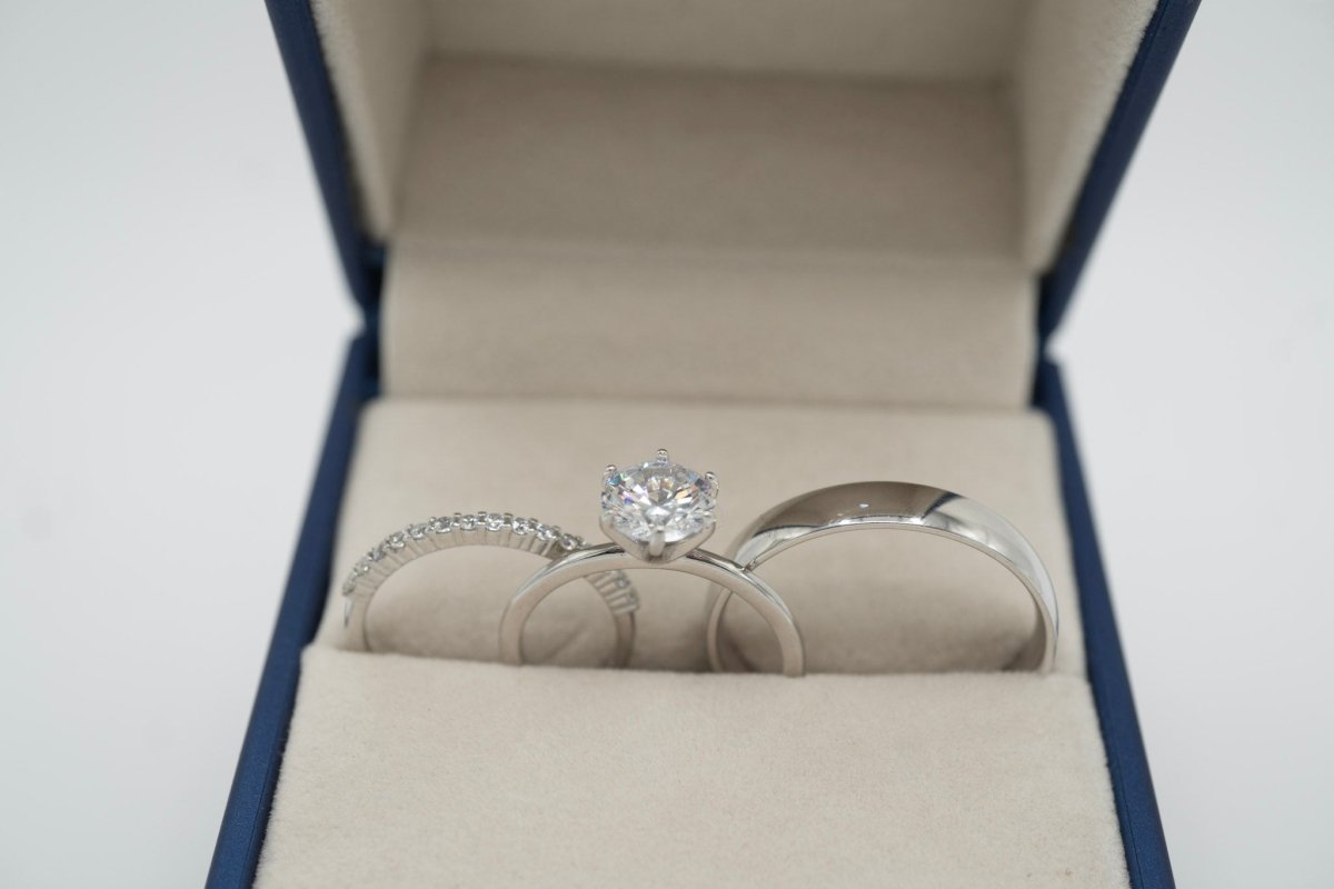 Trío de anillos de plata 925 con zirconia