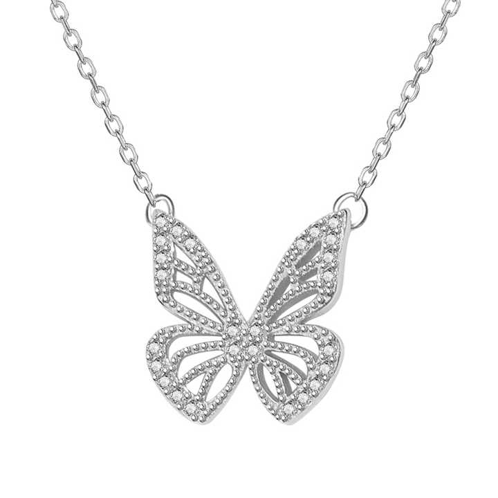 ✨ Collar “Alas de Libertad” – Plata 925 con Baño de Oro 18K y Zirconias